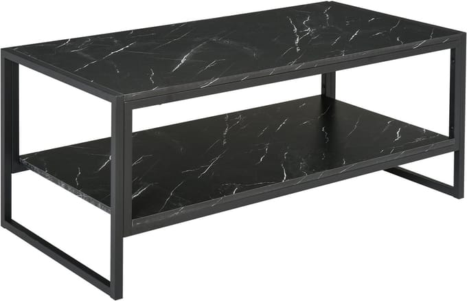 HOMCOM-Salontafel-Hout-106x50x47cm-Zwart