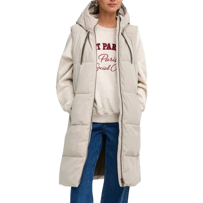 JDY Blair Long Hooded Puffer Bodywarmer Dames - Maat XL