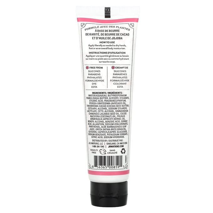 J R Watkins, Hand Cream, Cherry Blossom, 3.3 oz (95 g) white