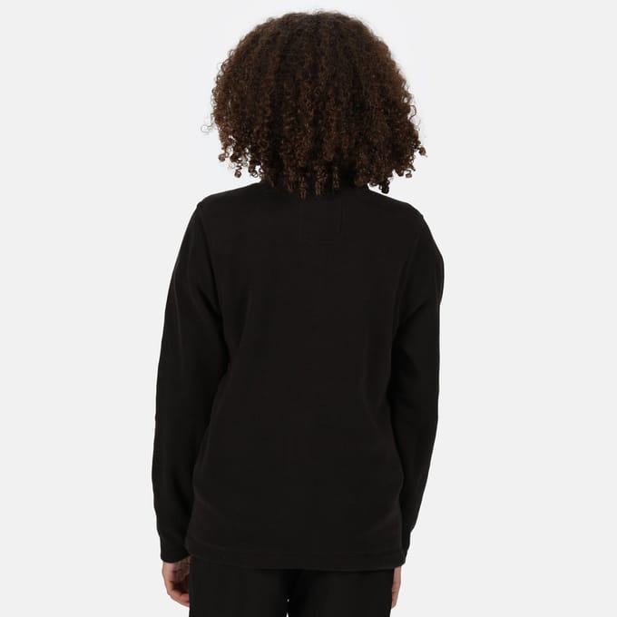 Regatta - Geweldige Outdoors Kinder Hot Shot II Half Zip Fleece Hoodie (Black/Black)