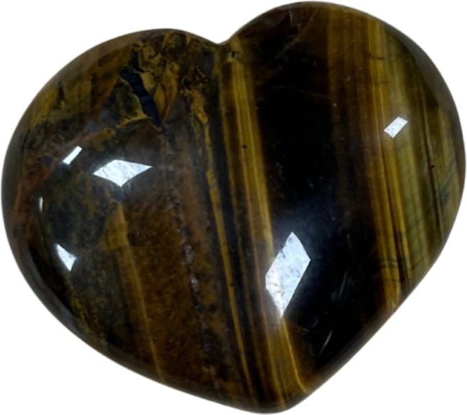 Tijgeroog edelsteen hart 45 mm