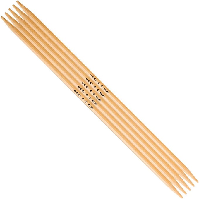 addiNatuur Breinaalden zonder knop, Bamboe, 20 cm - Dikte 5