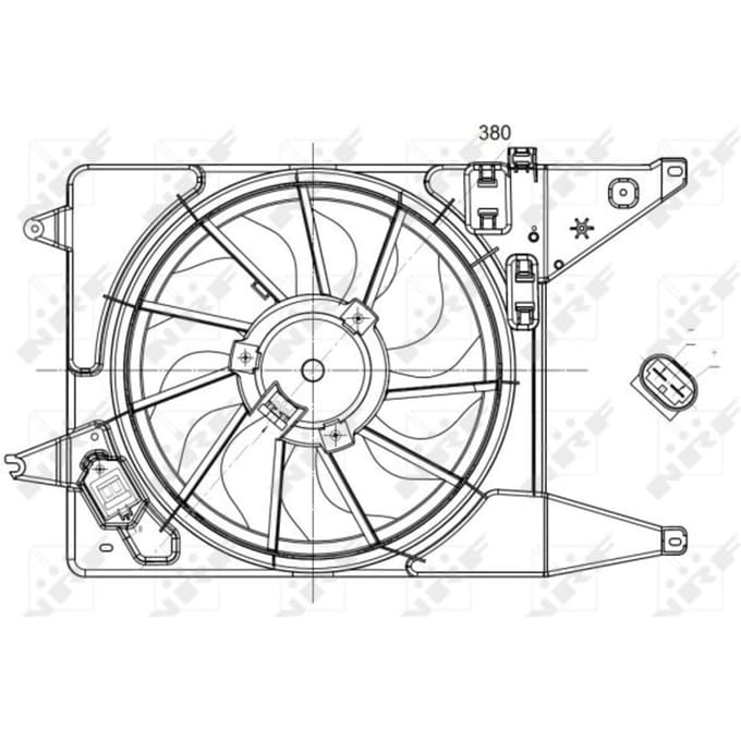 Koelventilatorwiel, motorkoeling NRF 47225