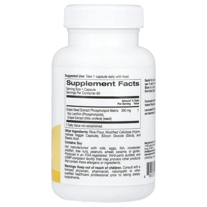 Druivenpit Fytosoom, 300 mg, 60 Plantaardige Capsules