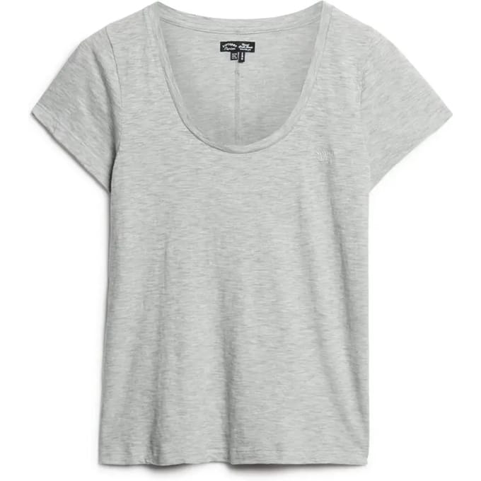 Superdry Scoop Neck T-shirt Dames - Grijs