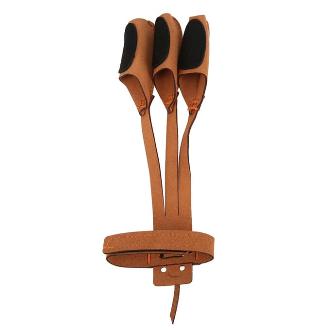 Boogschieten Recurve Boog Drie Vingers Beschermingshandschoen Traditionele Boog Beschermende Uitrustingbruin