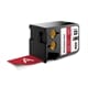 DYMO 1868764 XTL tape vinyl wit op rood 41mm (origineel)
