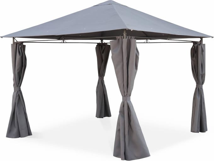 sweeek - Paviljoen met gordijnen, 3x3m - elusa