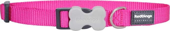 Dog collar Red Dingo Smooth Fuchsia (2,5 x 41-63 cm)