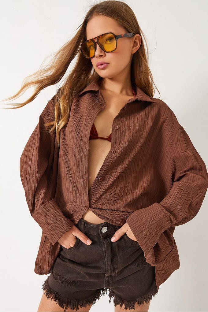 Oversized Textuur Shirt