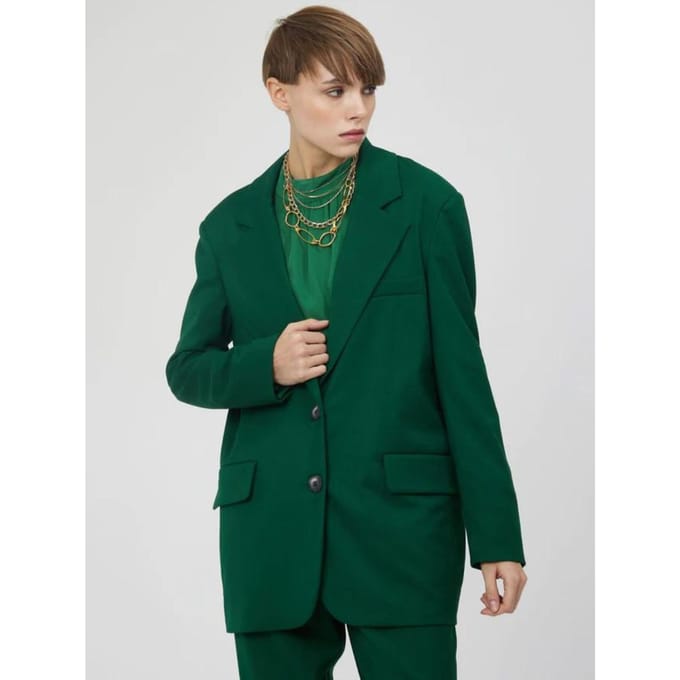 SILVIAN HEACH REGELMATIGE BLAZER MET ENKELE BORST