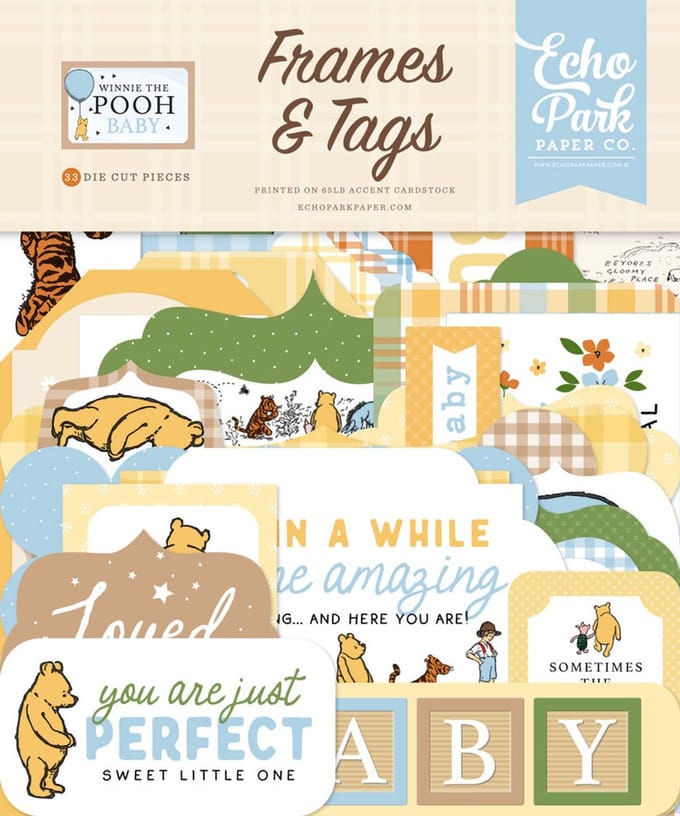 Echo Park - Winnie The Pooh Baby Frames & Tags (WPB442025)