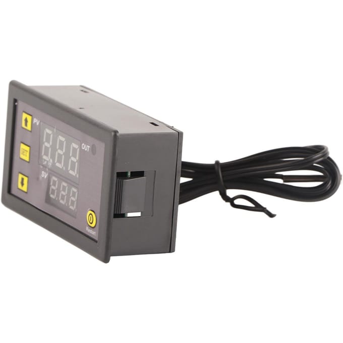 W3230 LED Digitale Temperatuurregelaar Thermostaatschakelaar Sensor Meter(DC12V ) gray