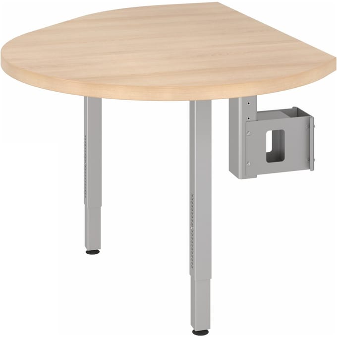 LA92 C | aanbouwplaat incl. console en 2 steunvoeten - Eiken/Zilver