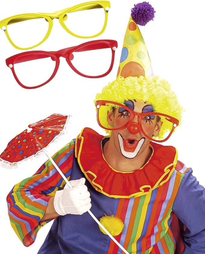 Clownsbril rood