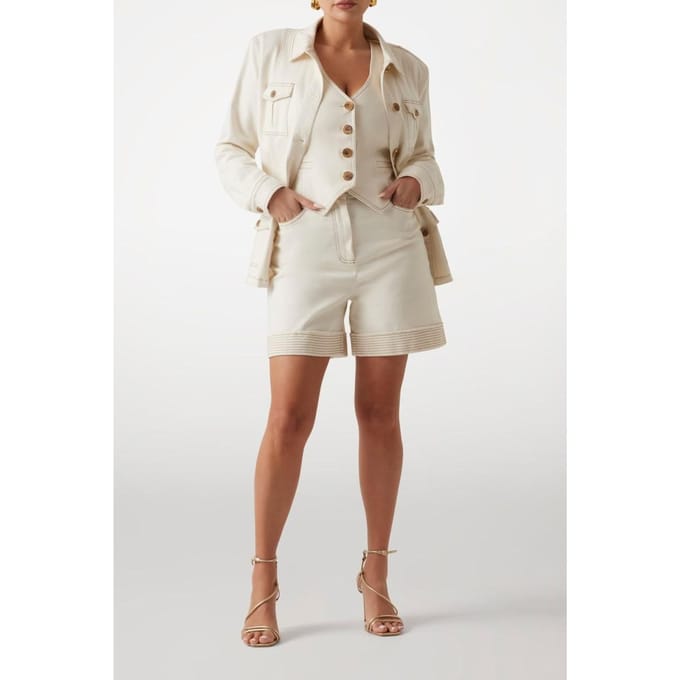 GUESS Naomi Short Denim Sandy Shore Taglia: 42 | Pantaloncini Outlet | Donna | Blu