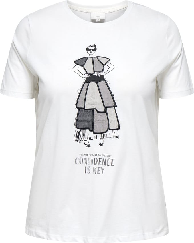 ONLY CARMAKOMA - CARKITA LIFE SS JEANS TEE JRS - Dames - T-shirts