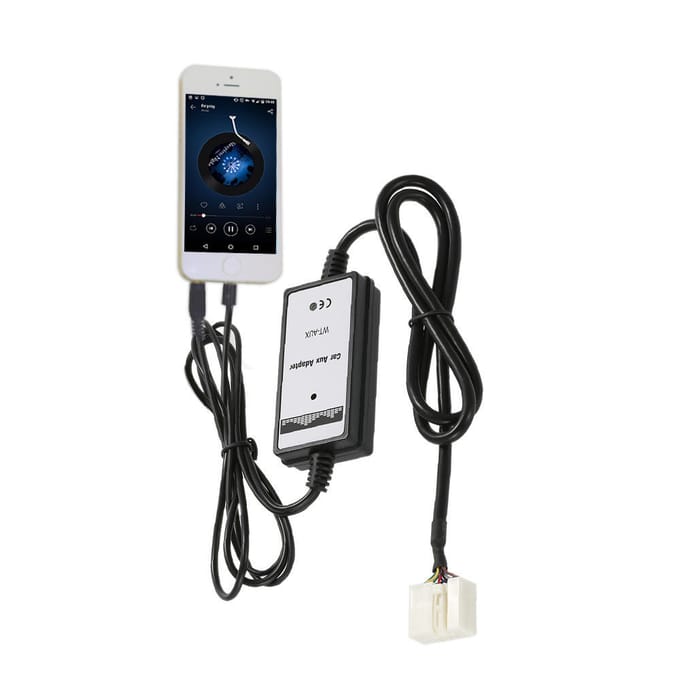 Voor Honda Acura 6Pin Auto 3.5mm Aux-in Audio Adapter USB Interface Opladen voor iPhone5 6 6s 6plus zwart