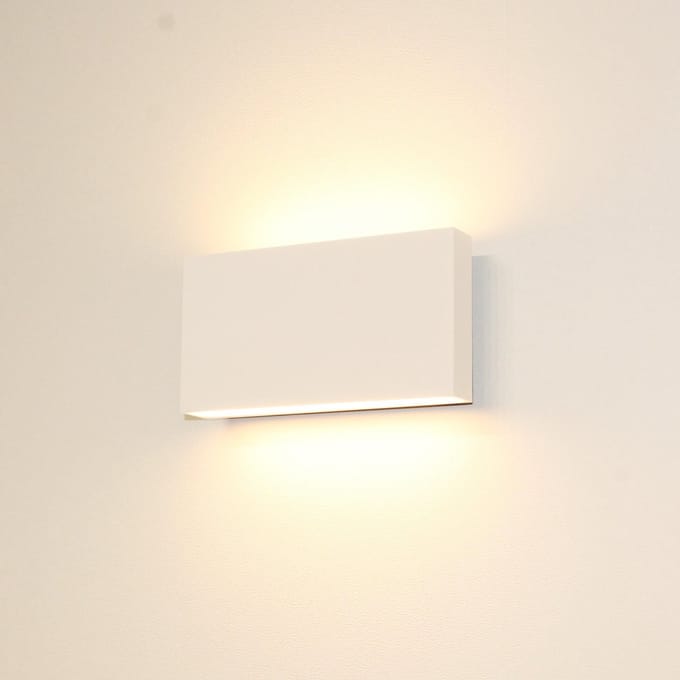 Artdelight - Wandlamp Box - Wit - 2x LED 4W 2700K - IP54 - Dimbaar