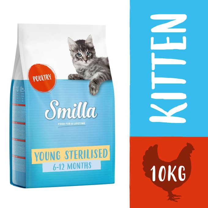 10kg Smilla Young Sterilised met Gevogelte Katten Droogvoer