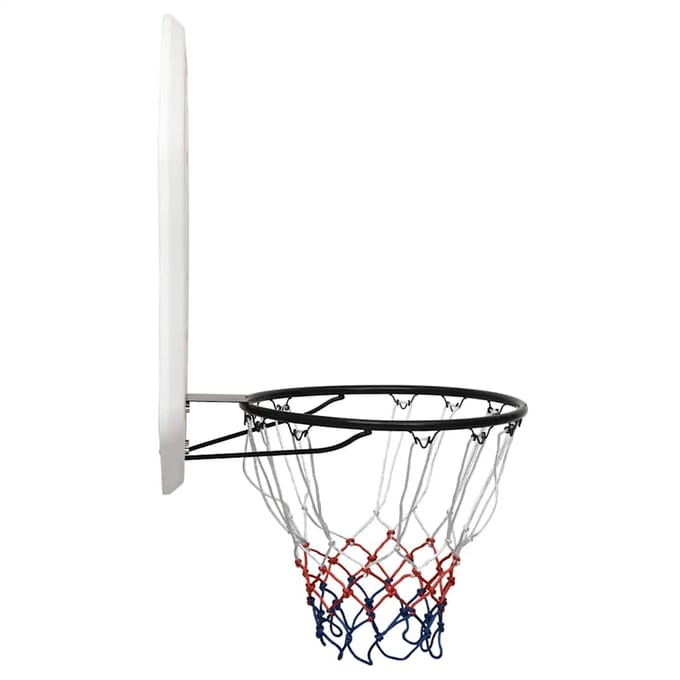 vidaXL - Basketbalbord - 109x71x3 - cm - polyetheen - wit