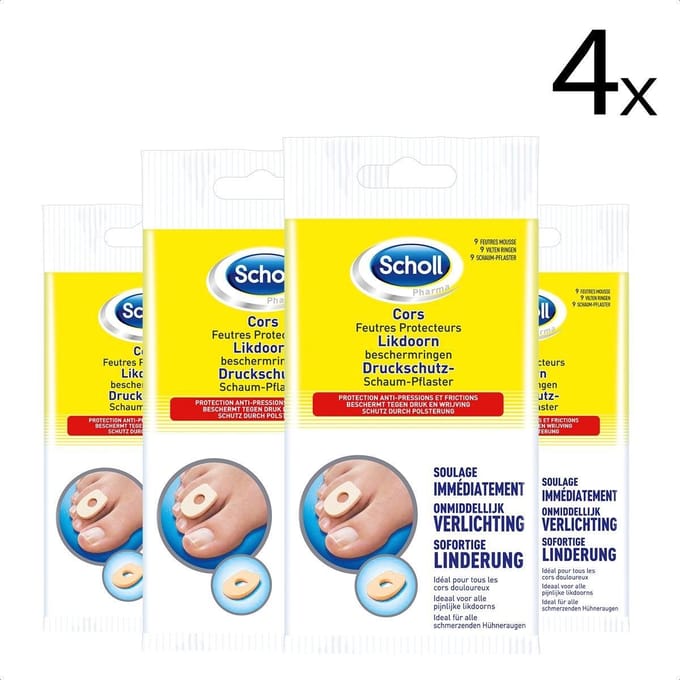 Scholl Likdoorn Beschermringen (schuim) x4