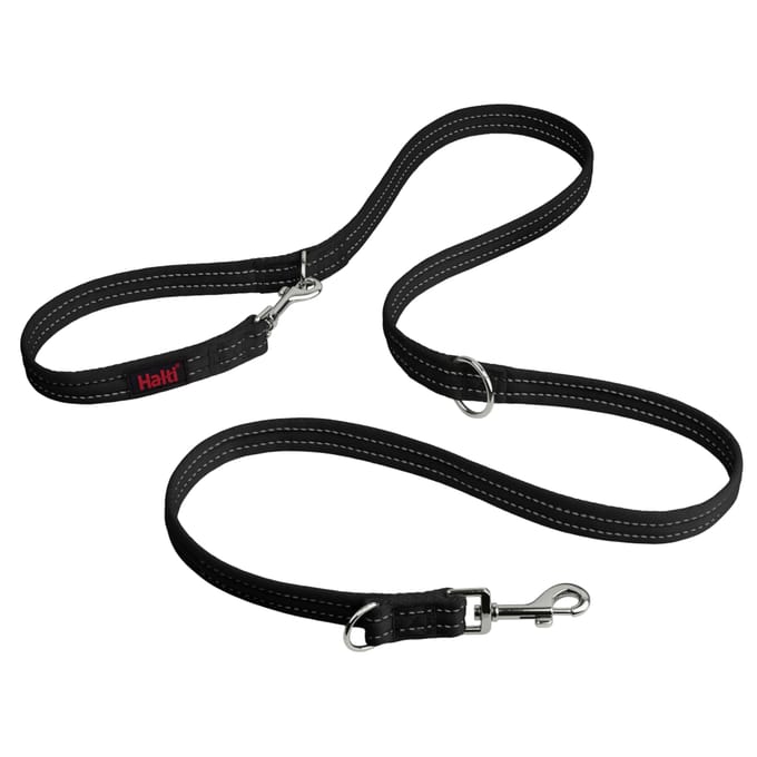 HALTI Trainingslijn - 200 cm lang, 25 mm breed, zwart