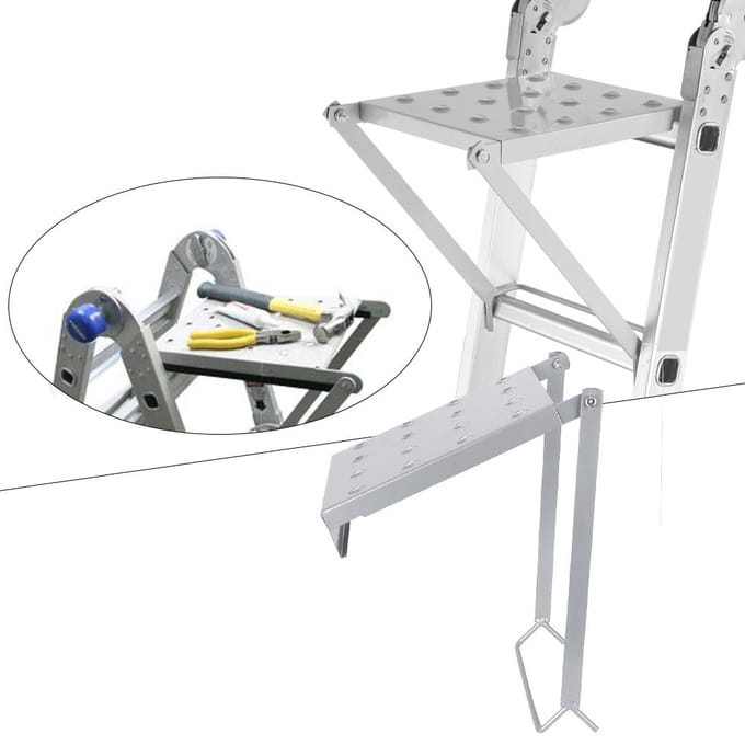 Zware Verrijdbare Antislip Ladders Werkplatform Standaard Accessoire Bouwmaterieel white