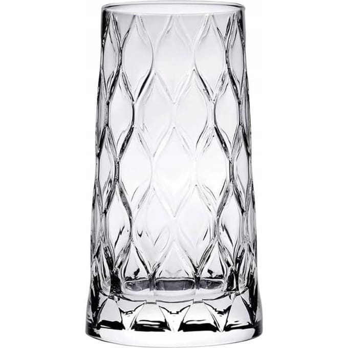 Set van 3 gegolfde glazen - 475 ml - Hoogwaardig glas