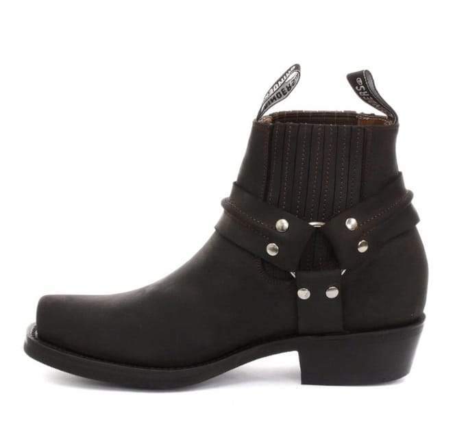 Grinders Unisex Bruine Western Leren Laarzen-Renegade Lo