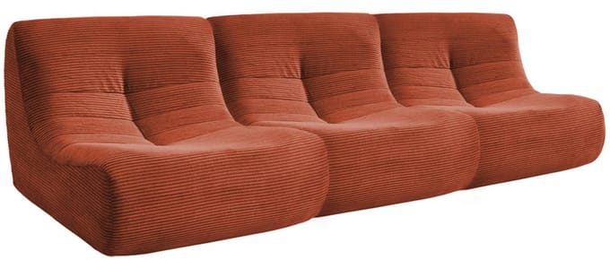sweeek - Set van 3 ribfluwele fauteuils 1 zitplaats - meerdere kleuren - sokol
