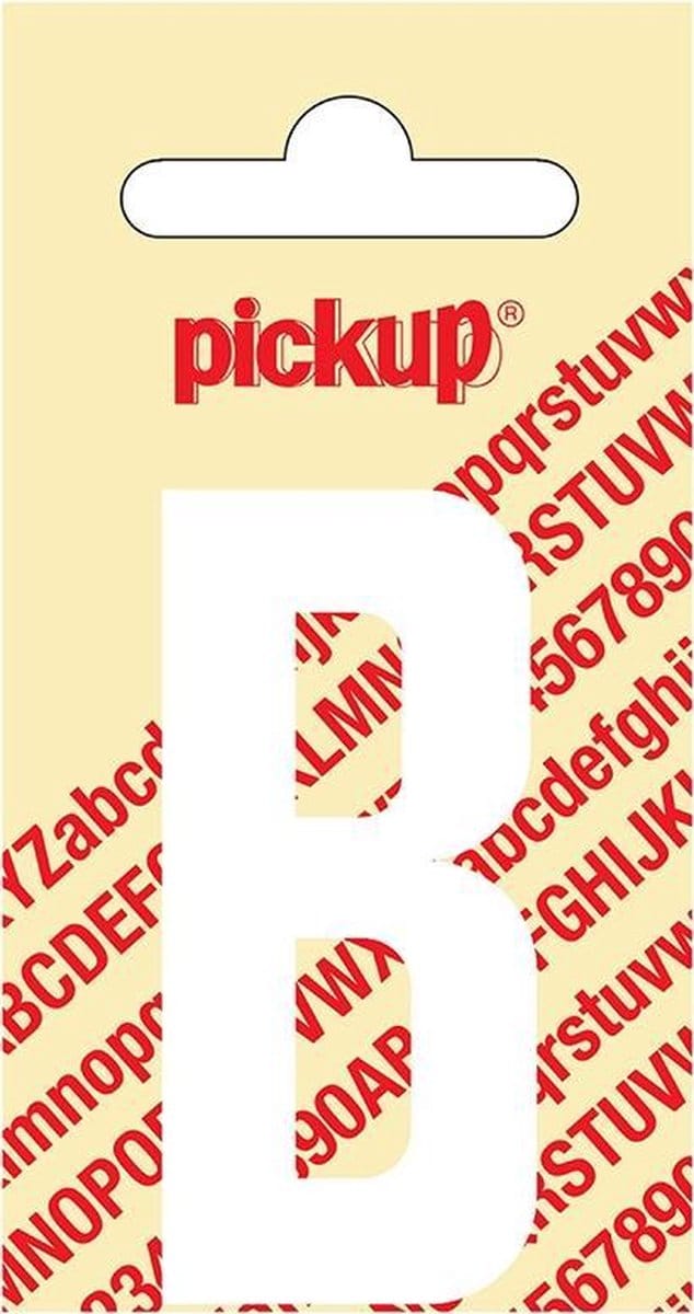 Pickup plakletter Nobel 60 mm wit B - 31012060B
