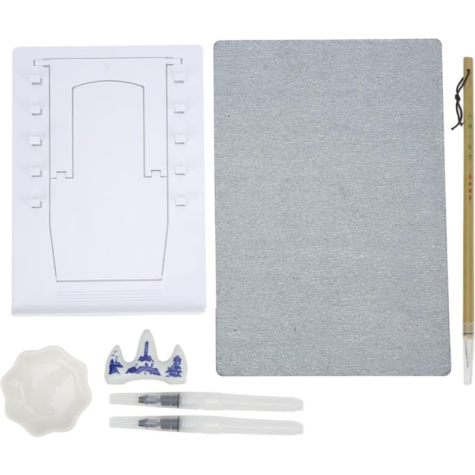 Water Tekenbord Kit Herbruikbaar Milieuvriendelijk Kwast Water Schilderen Kunst Bord Gereedschap Set met Standaard white