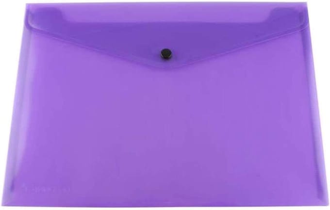 A4 Polypropyleen Document Folder - Assorted 12 stuks 1 Polsband 12 Paars