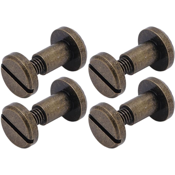 20 Sets 8 X 6mm Bindschroeven Antiek Brons Boog Sleufkop Bindklinknagels Schroefbouten voor DIY gray