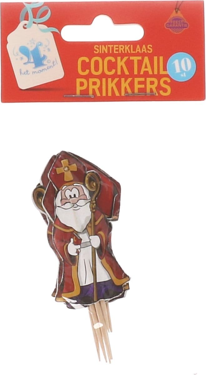Cocktailprikkers Sinterklaas | 10 stuks | Sinterklaas versiering | Cocktail prikker | Sint decoratie