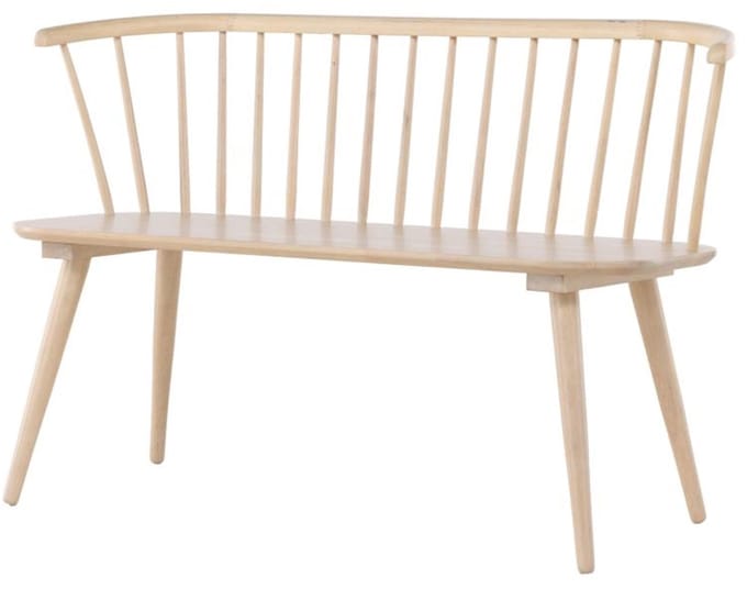 Svea - Rahimi eetkamerbank - 120 cm - naturel