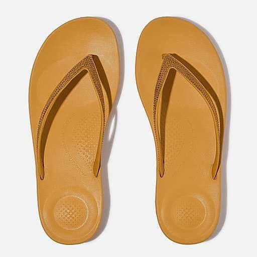 FitFlop Iqushion Sparkle TPU Dames Slippers - Turmeric