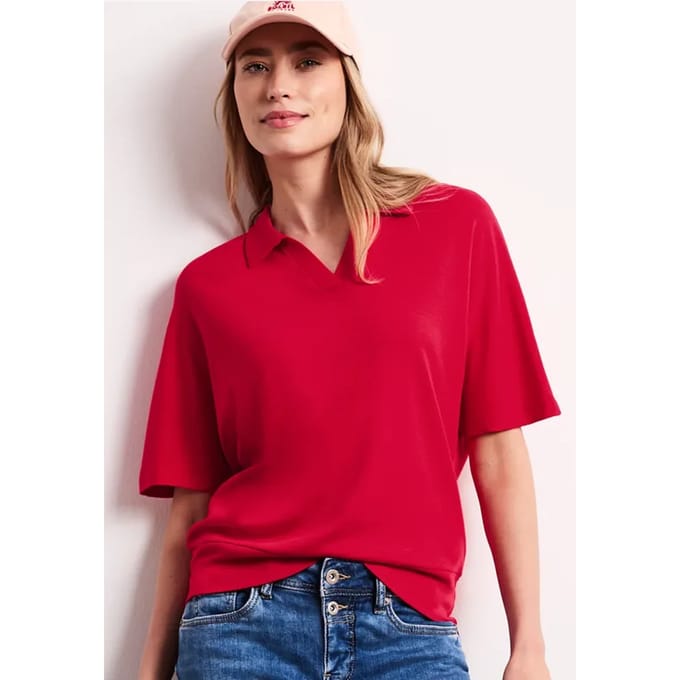 Poloshirt met elastische tailleband