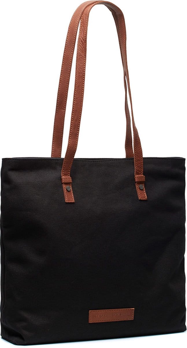 Chesterfield Alicia Washed Canvas & Waxed Pull Up Shopper - Zwart