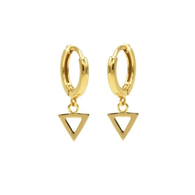 Karma hinged hoops symbool open triangle gold M1915HIN