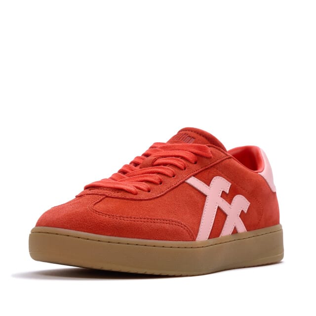 FitFlop The Dash T-Toe Suede Sneakers Dames Sneakers - Rood / Roze