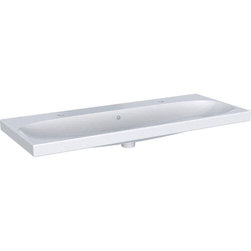 Geberit Acanto washbasin simple mounting 120 cm with 2 tap holes and overflow 501.880.00.1