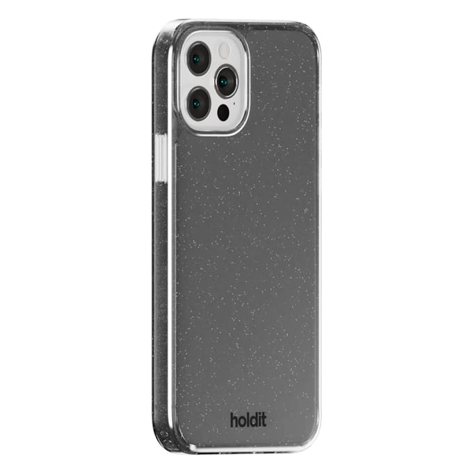 Holdit Glitter Case geschikt voor Apple iPhone 12 (Pro) - Zwart