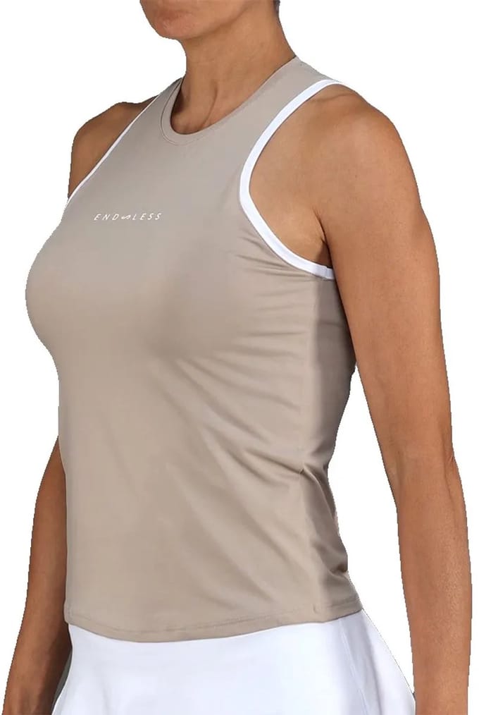 Endless Essential Mouwloos T-shirt Bruin M Vrouw