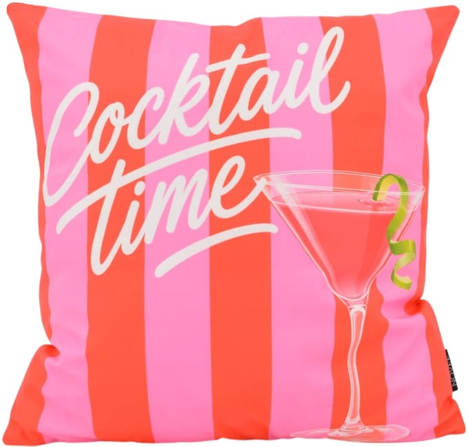 Cocktail Time Kussenhoes | 45x45 cm | Katoen/Polyester