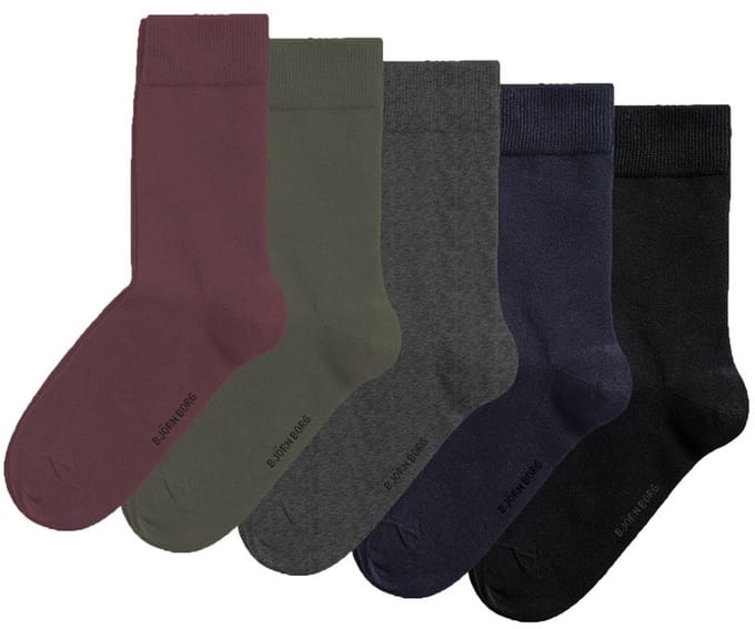 Björn Borg unisex essential 5P sokken basic multi VI