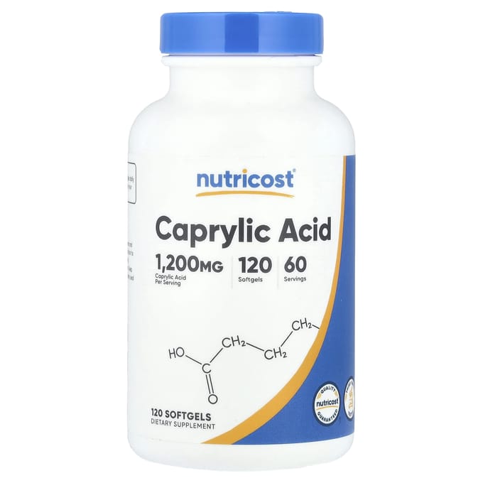 Caprylzuur, 120 Softgels (600 mg per softgel)