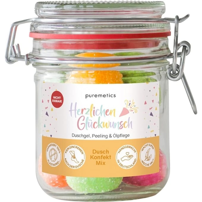 puremetics 3in1 doucheverzorging Douche snoepgoed Gefeliciteerd Doucheschuim Dames 200 g