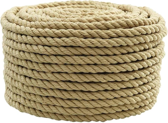 Boottouw PP - Ankertouw Vastmakers - Lading Zekeren - Weerbestendig UV-bestendig - 50 meter - Natuur
